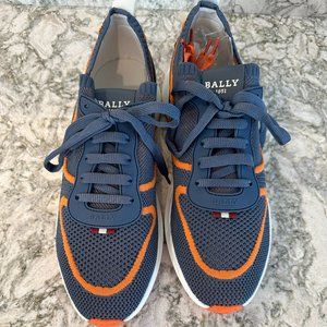 BALLY Davyn Contrast-Trimmed Mesh Sneakers - Blue Size 10.5 Never Worn